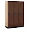 Salsbury Industries 1 Tier Designer Locker, 54"Wx76"Hx18"D, 3 Door, Mahogany 18-21368MAH - alternate 1
